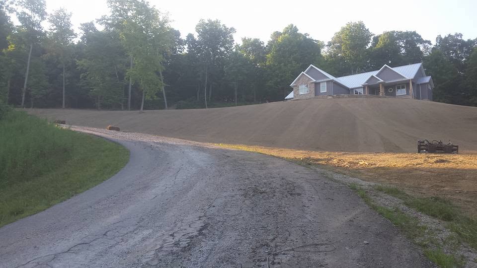 Graded hillside before hydroseeding